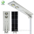 Nuevo diseño impermeable al aire libre IP65 50W 100W 150W 200W COB integrado todo en un LED Solar Road Light